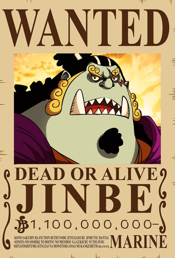 Jinbe Wanted Poster